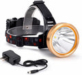Super Bright Rechargeable Coon Hunting Headlamp, LED Spotlight Head Torch with Power Supply, Waterproof Headlight Flashlight for Outdoor Hunting, Fishing, Hiking, Camping, Night Work
