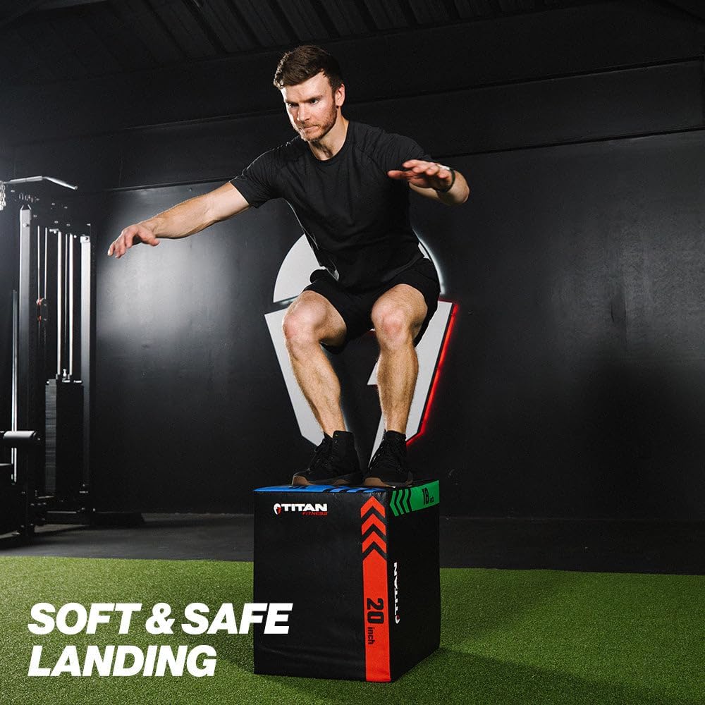 Titan Fitness 3-in-1 Heavy Foam Plyometric Jump Box