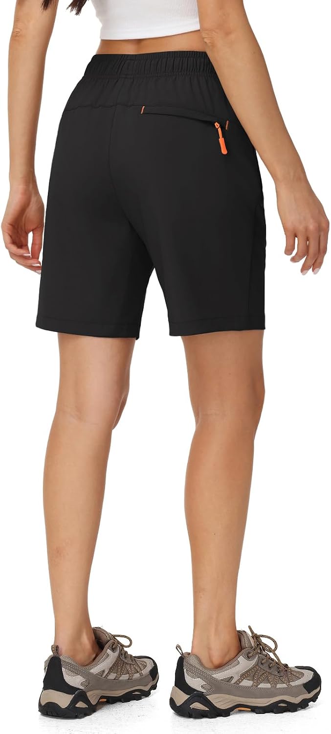 Rdruko Women's Hiking Shorts 8" Quick Dry Shorts with Pockets