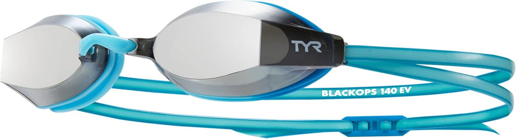 TYR Youth Black Ops 140 EV Mirrored Racing Goggles - Competition Ready Swim Goggles with Wide Vision, Anti-Fog, UV Protection