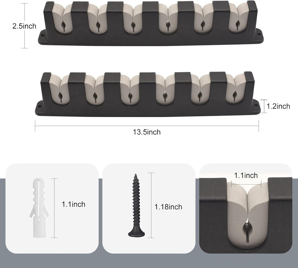 Horizontal Fishing Rod Holders Wall Mount,Pole Rack for Garage