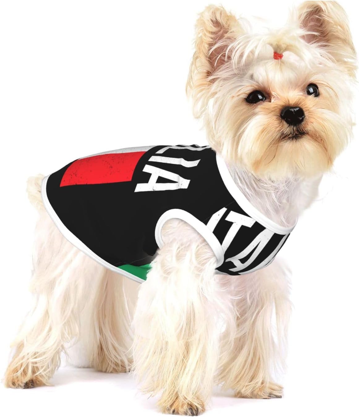 Black White Checkered Dog Shirts Sleeveless Puppy Cotton T-Shirts