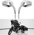 DREAMIZER Sportster Mirrors Compatible with Harley Road King Street Electra Glide Dyna Softail Road Glide Motorcycle Rearview 1982-2026 (Chrome)