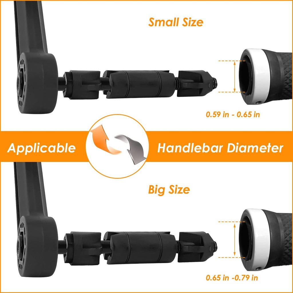 Arkham Bike Mirror for 0.59-0.65" Diameter Handlebar HD Bar End Bicycle Mirror Auto-Grade Glass fits Thickened Automotive Grade Glass for Handlebar E-Bike (Pentagonal Pair)