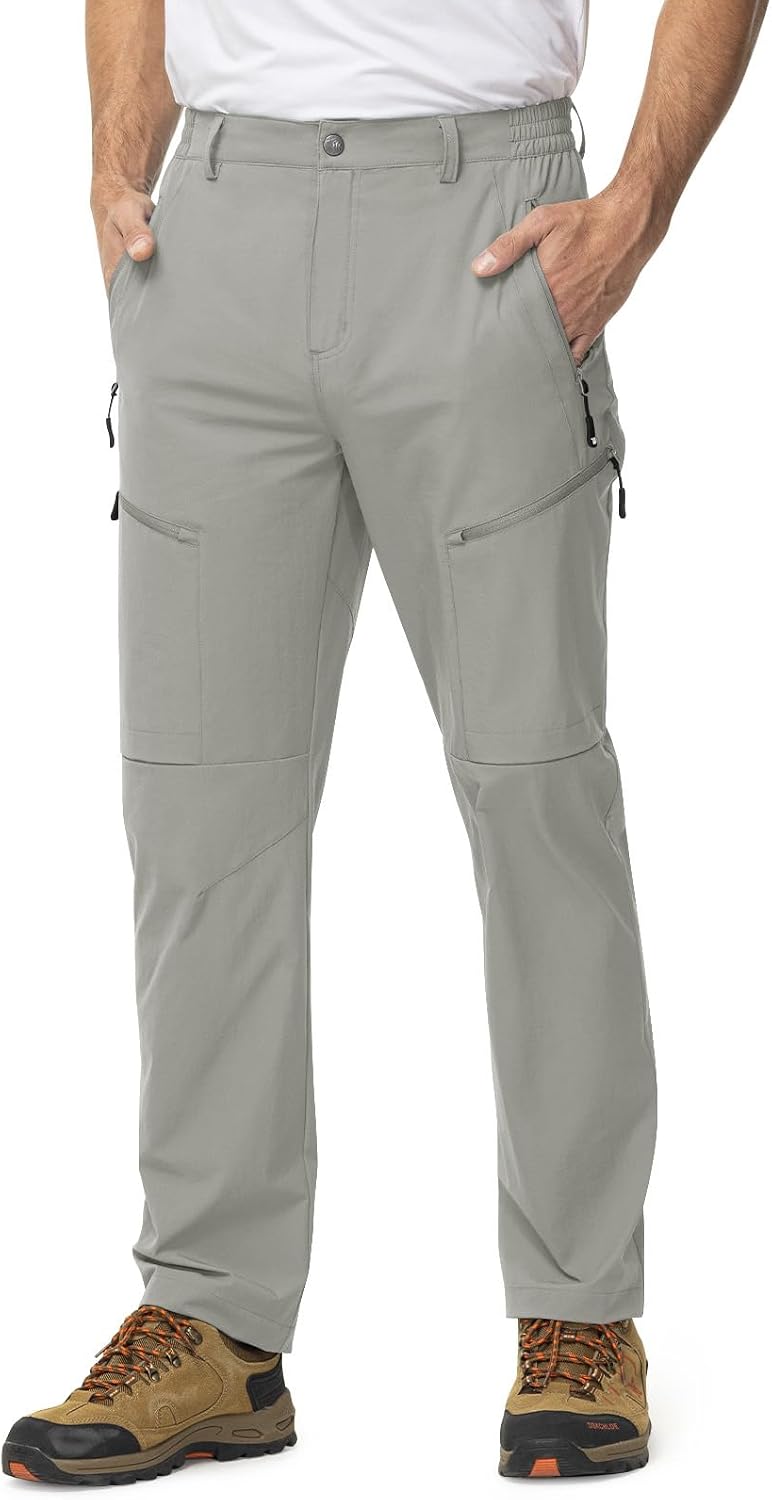 TBMPOY Mens Hiking Pants Lightweight Water Resistant Travel Outdoor Fishing