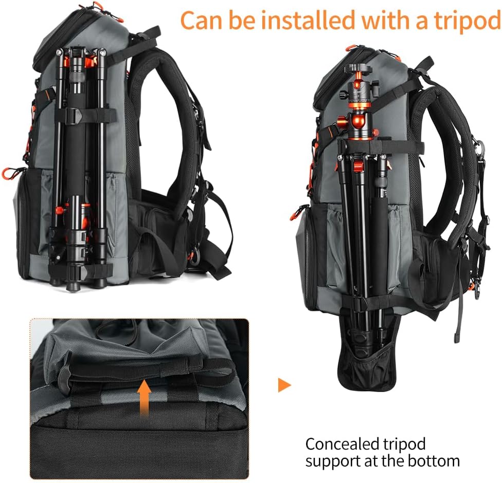 K&F CONCEPT Camera Bag 32L, 2 in 1 Camera Backpack