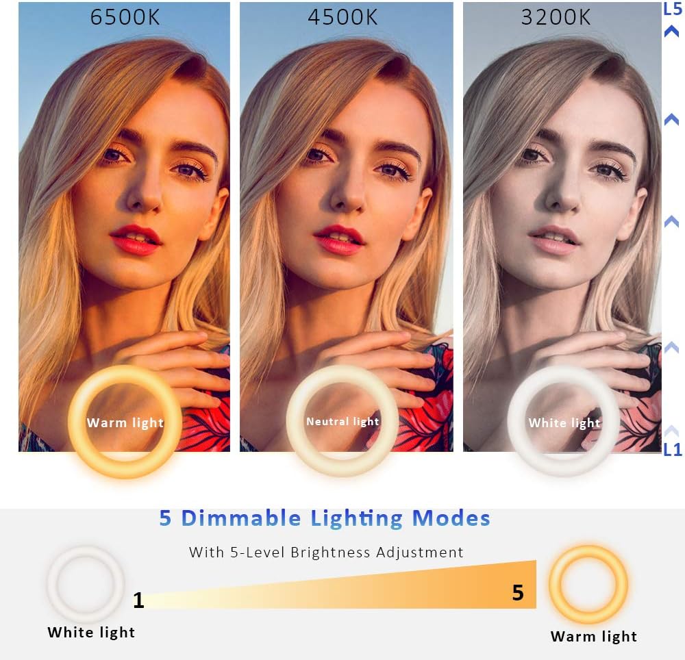 Cyezcor Video Conference Lighting Kit, Ring Light for Monitor Clip On