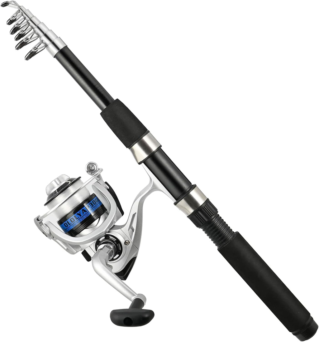 2PCS Fishing Rod and Reel Combo 6.9ft Telescopic Fishing Pole