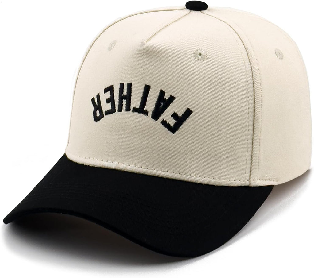 Embroidered Boy Girl Dad Mom Two-Tone Baseball Cap, Classic Dad Hat for Men Women His Her, Family Theme Gift Ideas