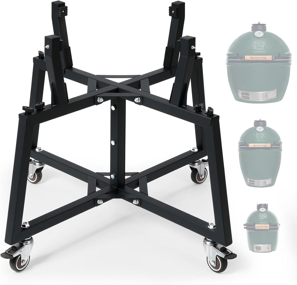 Green Big Egg Nest, Rolling Cart for Big Green Egg Accessories