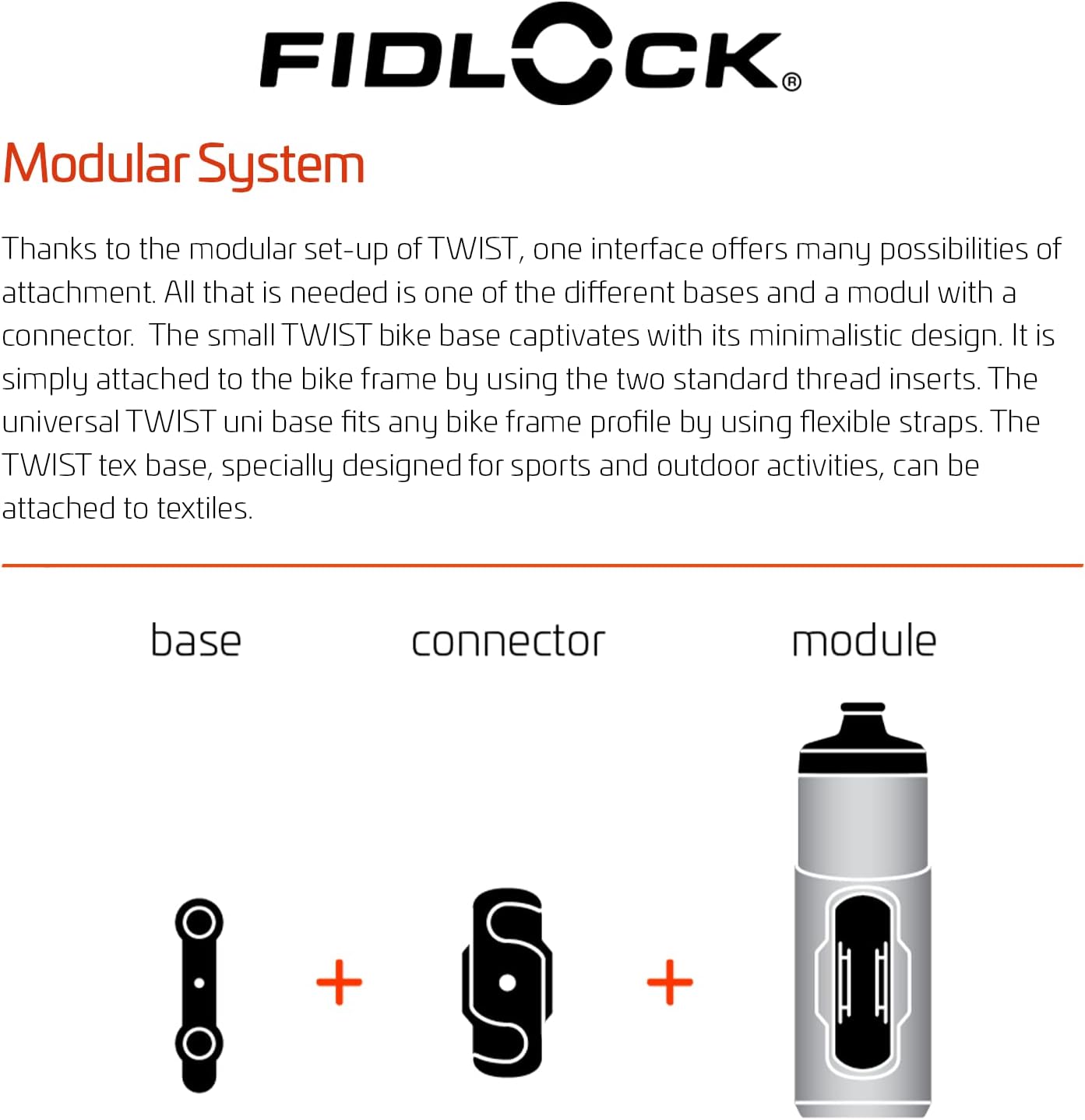FIDLOCK Twist Essential Bag with Bike Base For Frame Triangle, Green, M