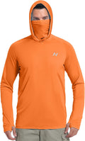 isnowood Mens UPF 50+ Sun Hoodie Long Sleeve Fishing Shirt with Face Mask