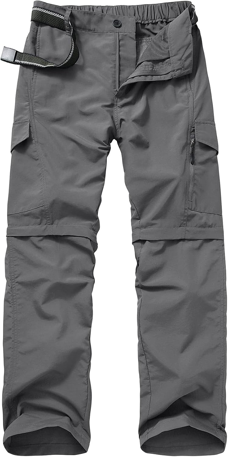 linlon Boy Scout Pants Hiking Mens Convertible Zip Off Safari Fishing