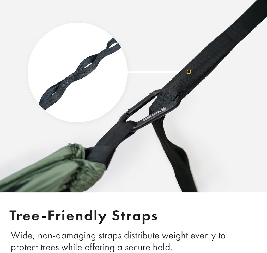 WHTE MOSS Suparpine I Hammock for Camping with Straps Included (Deep Blue, Single)