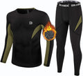 Men's Thermal Underwear Fleece Lined Performance Fleece Tactical Sports Shapewear Thermal Set