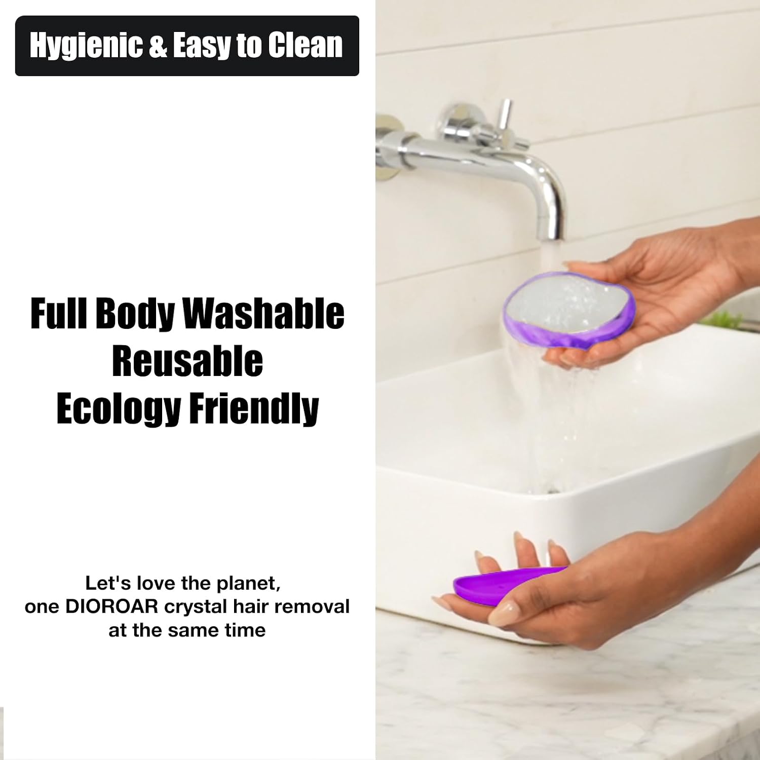 Crystal Hair Remover,Painless Reusable Hair Removal for Women & Men