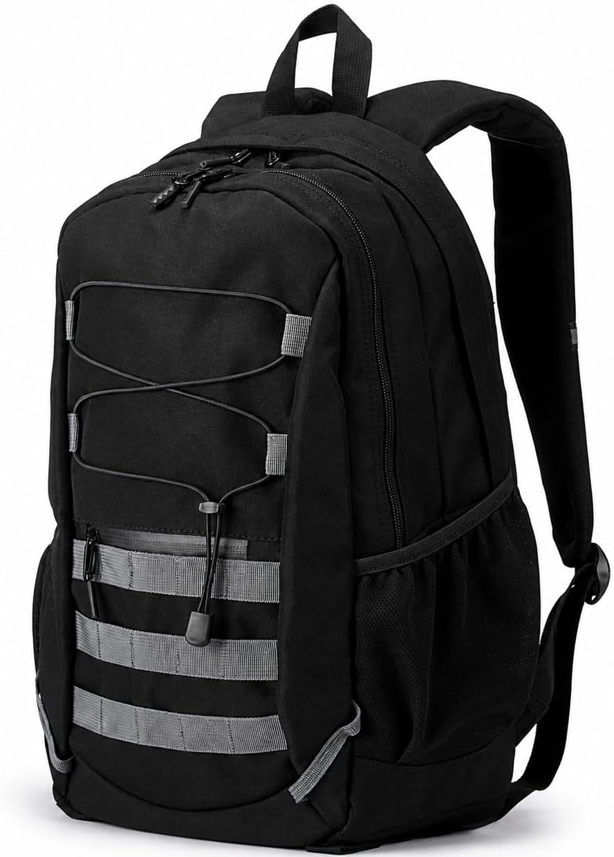Hiking Travel Backpacks Men and Women, Lightweight Waterproof Laptop Backpack Outdoor Camping Backpack Hiking Daypack for Travel, Trekking, Work 26L (Black)