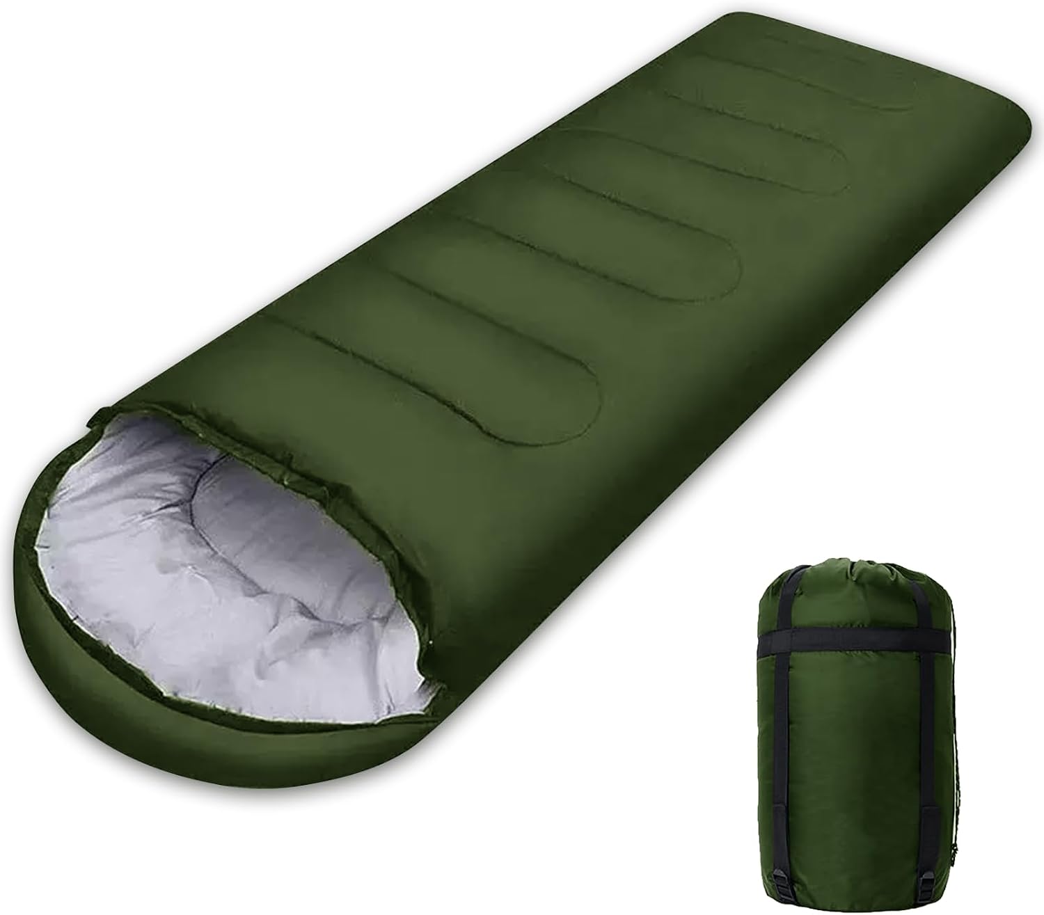 Envelope Camping Sleeping Bag Warm & Cool Weather for Adults
