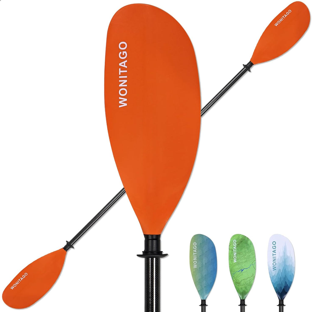 Adjustable Kayak Paddle with Carbon Fiber Shaft and Nylon Blade