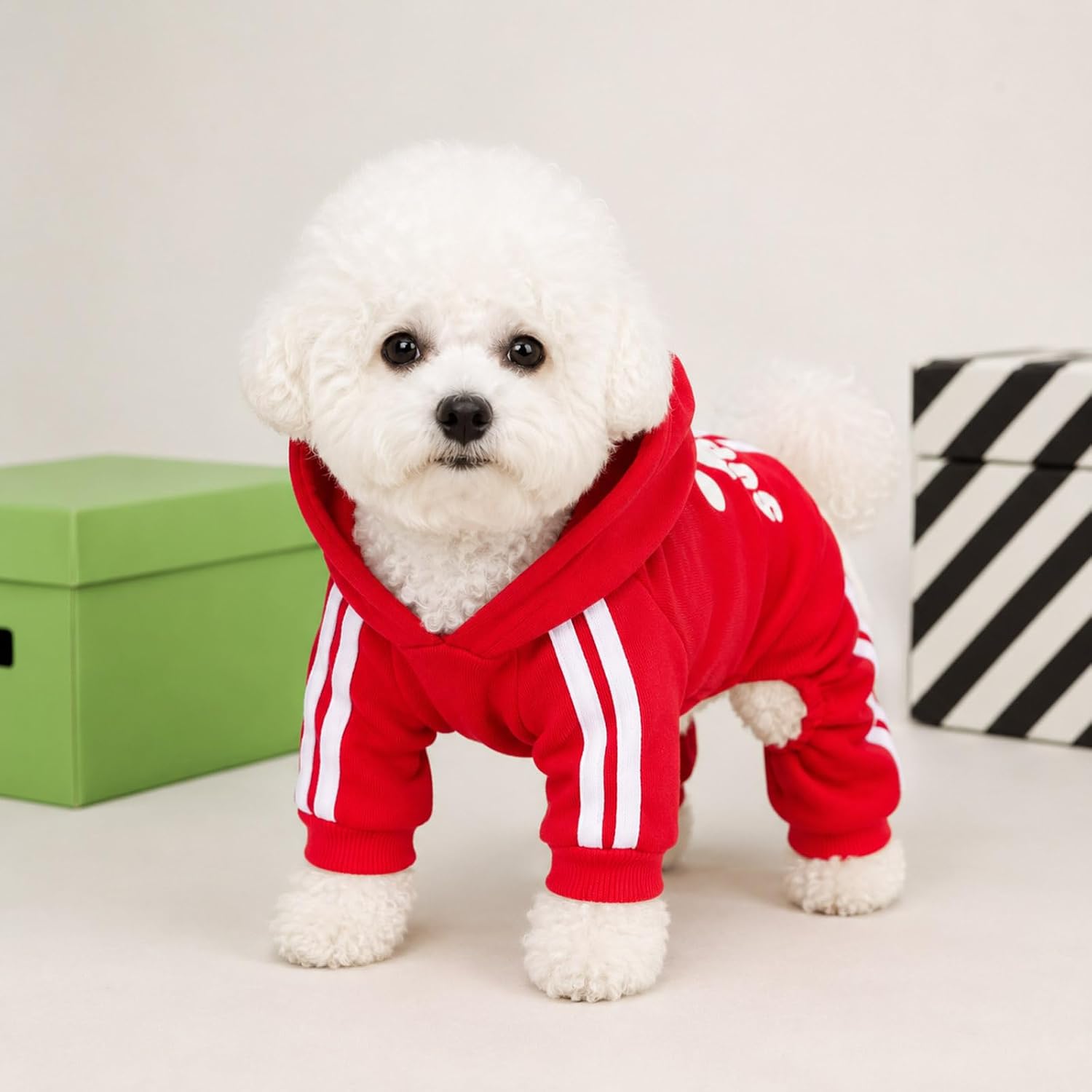 Dog Hoodie 4 Legs Jumpsuit Puppy Clothes Pullover Sweatshirt Pet Coat