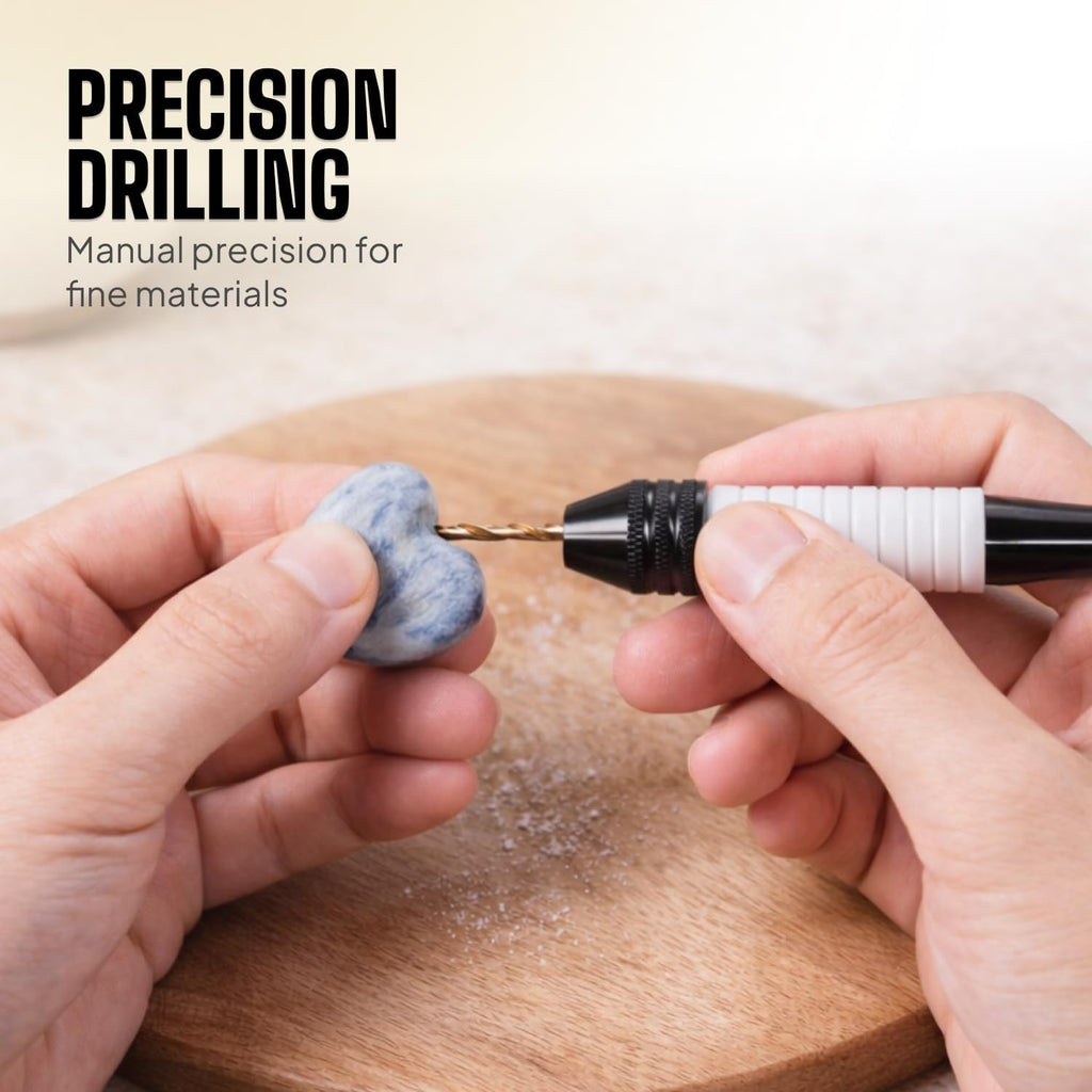 Pin Vise Hand Drill Manual with Micro Drill Bits, Jewelry Drill for Resin