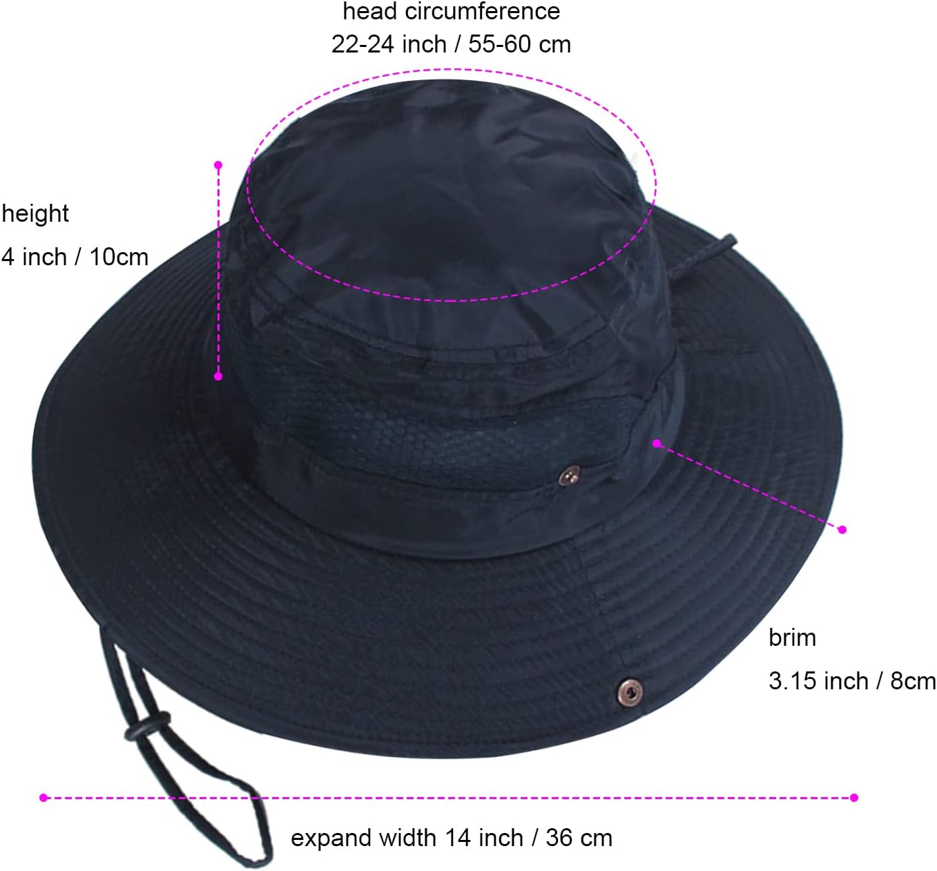 HUAMULAN Wide Brim Sun Hat for Women Men Summer UV Protection Bucket Hats