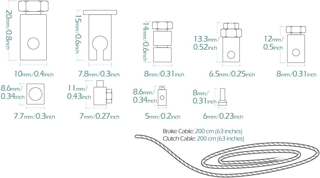 [KiWAV] Compatible/Replacement for Universal Motorcycle Emergency Throttle Cable Repair Kit, Honda, Yamaha, Kawasaki, Suzuki, Scooter, Motocross Models