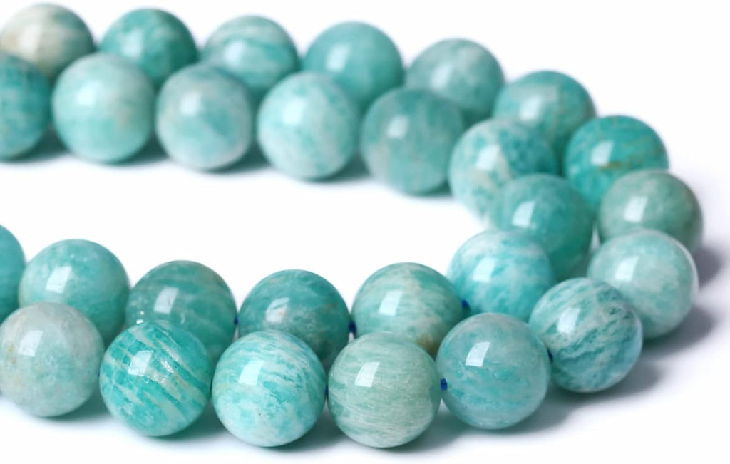 10MM 36PCS Natural Stone Amazonite Gemstone 2A Grade Crystal Loose Beads for Jewelry Making DIY Bracelet Necklace 1 Strand
