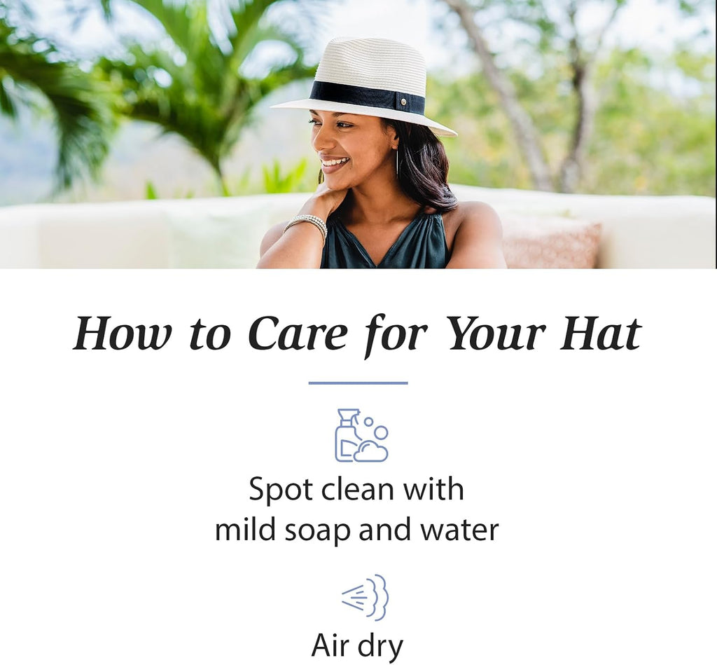 Women's Beach Fedora, Petite, Packable, UPF 50+, Adjustable