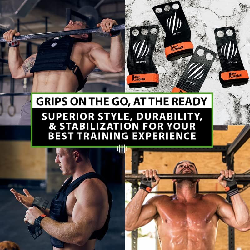 Bear KompleX Carbon Fiber Hand Grips for Gymnastics Bars, 2 Hole, Equipment