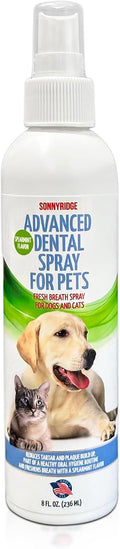 Dog Dental Spray Removes Tartar, Plaque and Freshens Breath Instantly. The Most Advanced Dental Spray for Healthy Teeth, Gums and Oral Health Care for Your Dog, Cat or Pet - 1-8 oz. Bottle