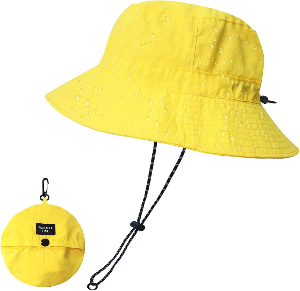 NPJY Packable Sun Bucket Hat for Women Outdoor Waterproof Rain Hat
