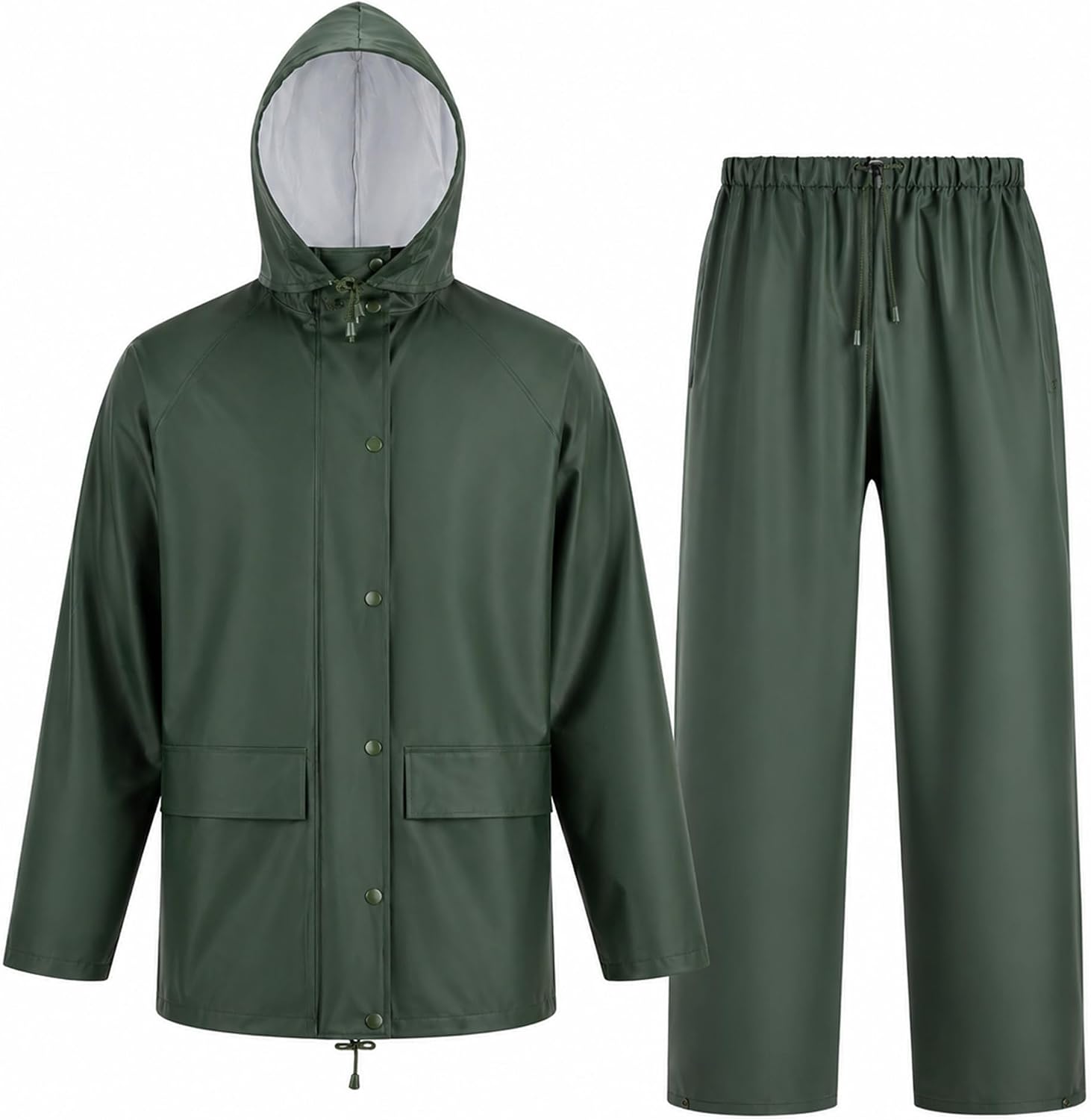 Rain Suit For Men & Women Waterproof Heavy Duty Rain Gear Reflective Jacket for Fishing Outdoor Work Raincoats
