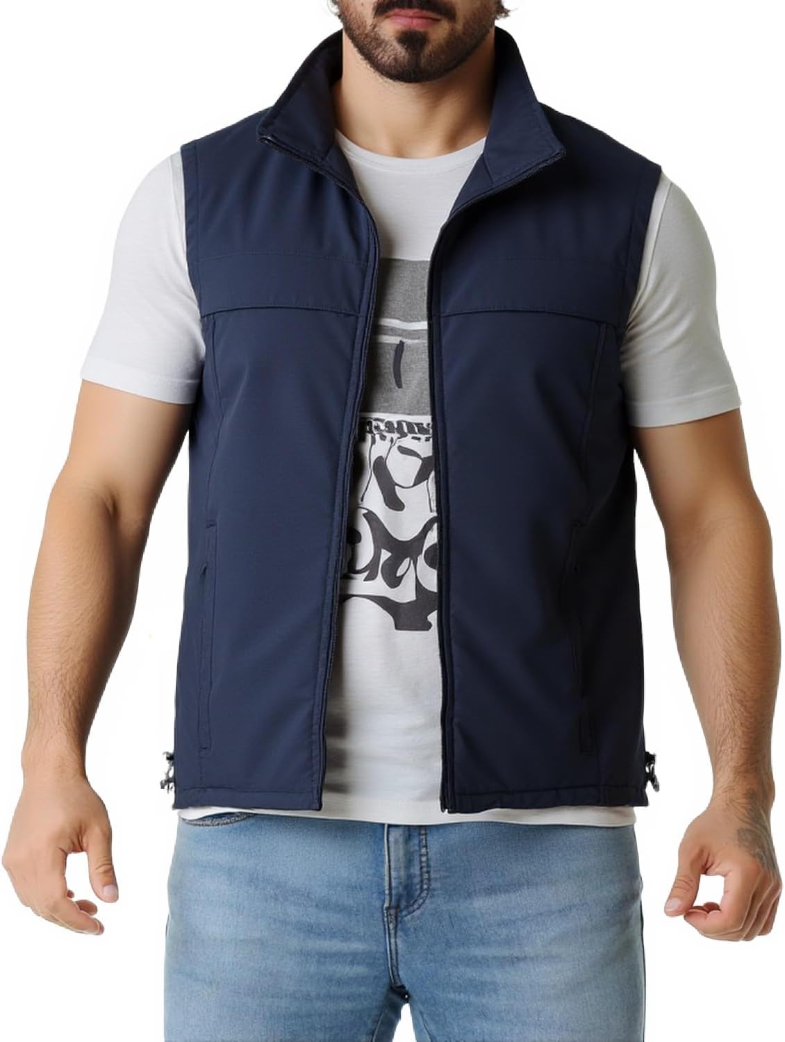 Men's Fishing Vest Utility Casual Lightweight Outdoor Vest Work Fish Photo Travel Sleeveless Jackets Vest