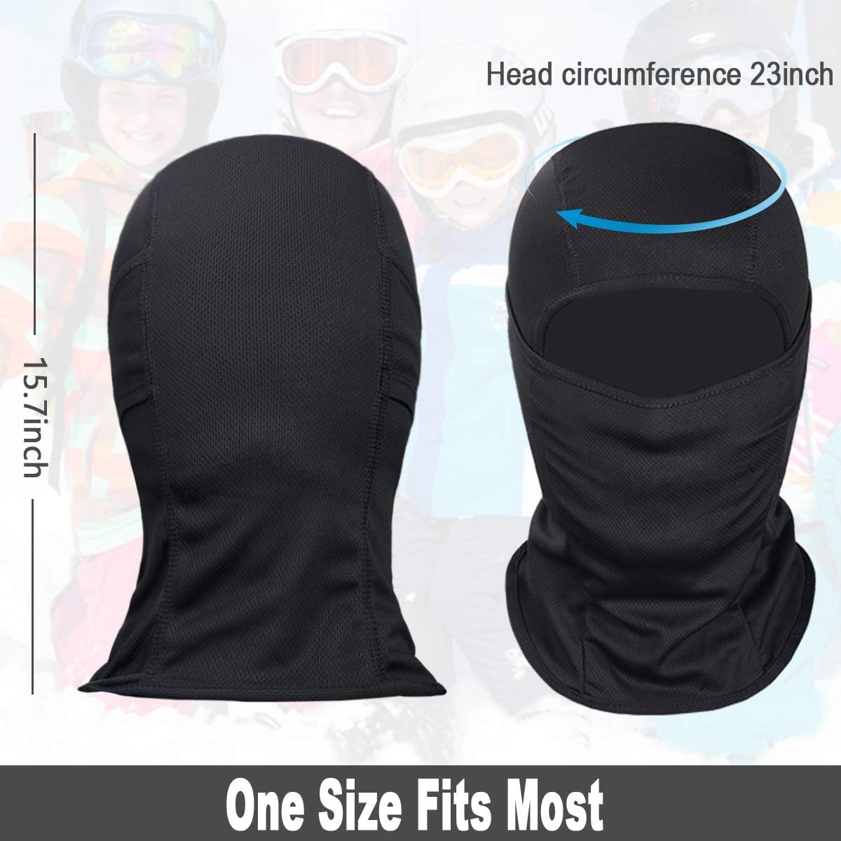 Achiou Ski Mask for Men and Women, Lightweight UV Balaclava Face Cover