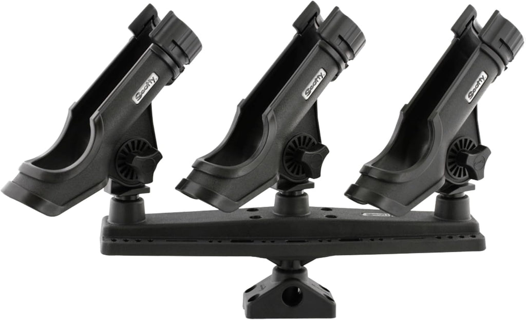 Scotty #256 Triple Rod Holder, black, one size