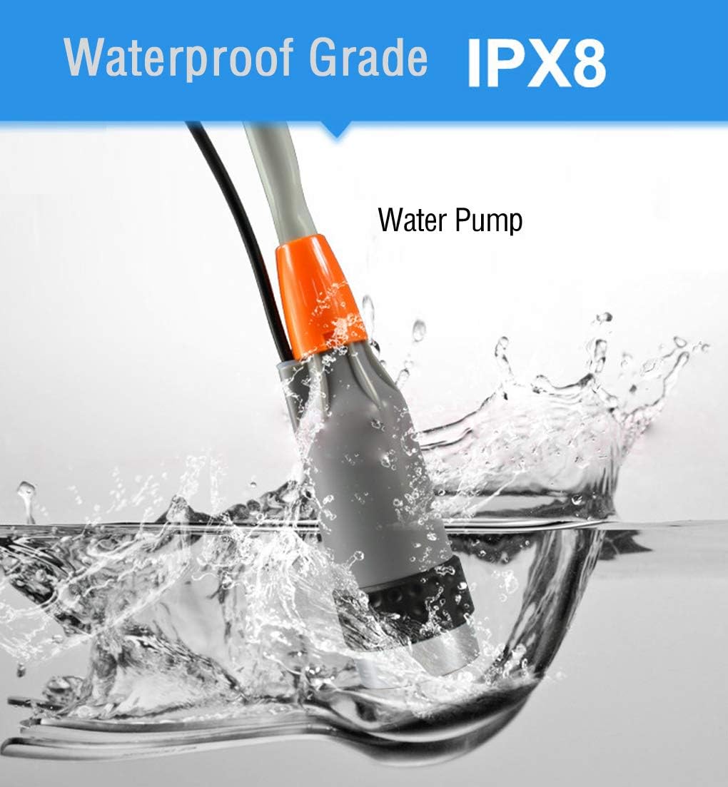 Portable Camping Shower, Compact Shower Pump with USB Rechargeable Battery, Handheld Outdoor Shower Head for Camping, Hiking, Traveling, w/3.7V Pump, 6-Ft Hose, Bidet Head (Upgraded)