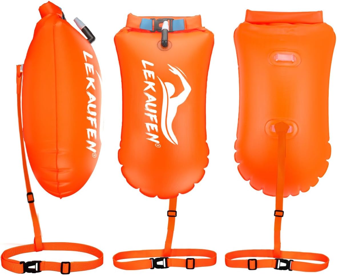 Swim Buoy for Open Water, 20L Inflatable Swim Safety Float