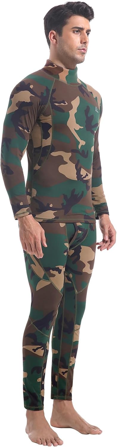 Mens Thermal Underwear Long Johns Set Cold Weather Hunting Base Layer