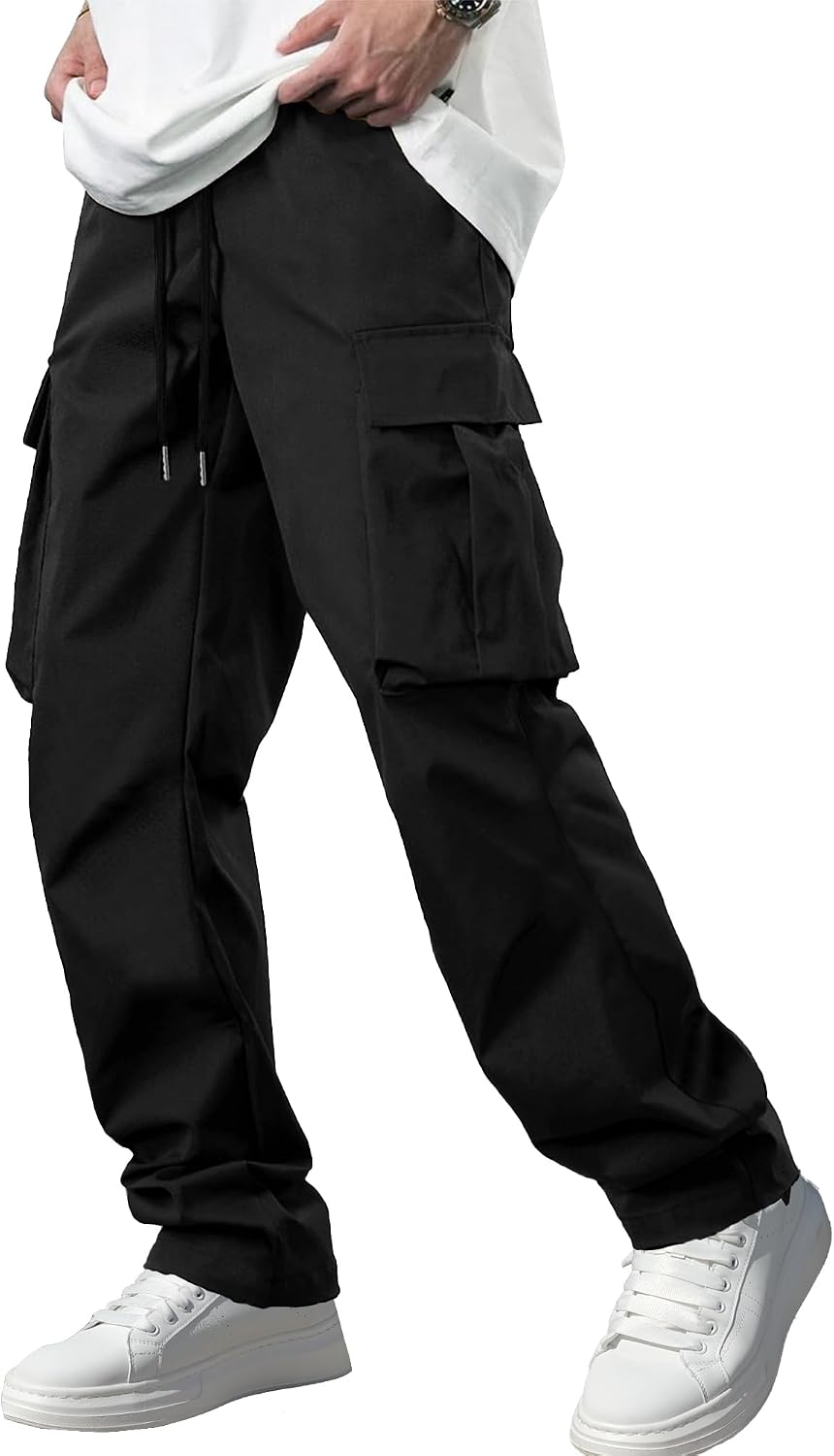 Comdecevis Men's Casual Cargo Pants Tactical Work Pants with Pockets