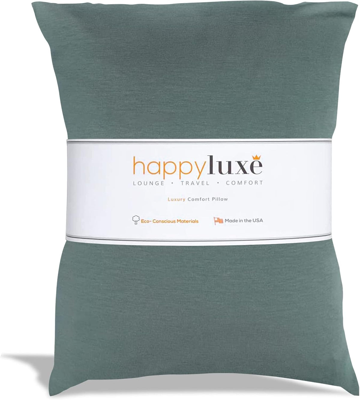 Happyluxe Travel Pillow for Airplanes | USA Made Small Pillows for Sleeping