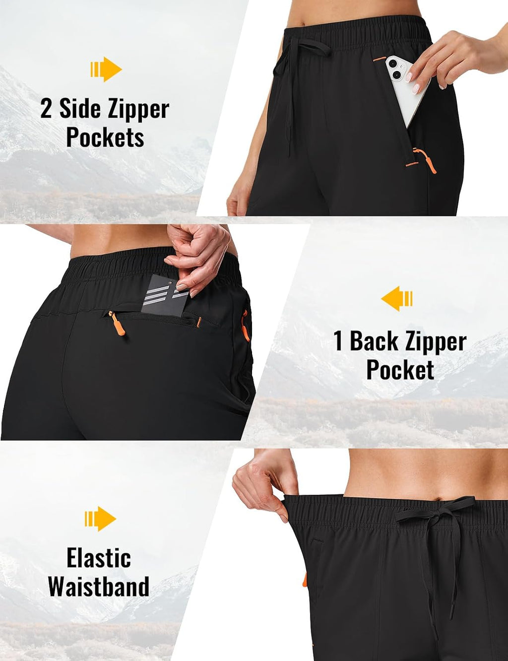 Rdruko Women's Hiking Shorts 8" Quick Dry Shorts with Pockets