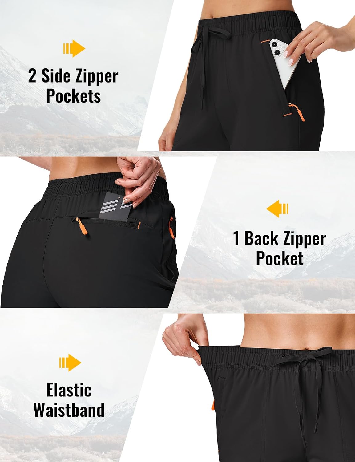 Rdruko Women's Hiking Shorts 8" Quick Dry Shorts with Pockets