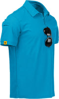 ZITY Mens Polo Shirt Short Sleeve Moisture Wicking Athletic Golf Polos