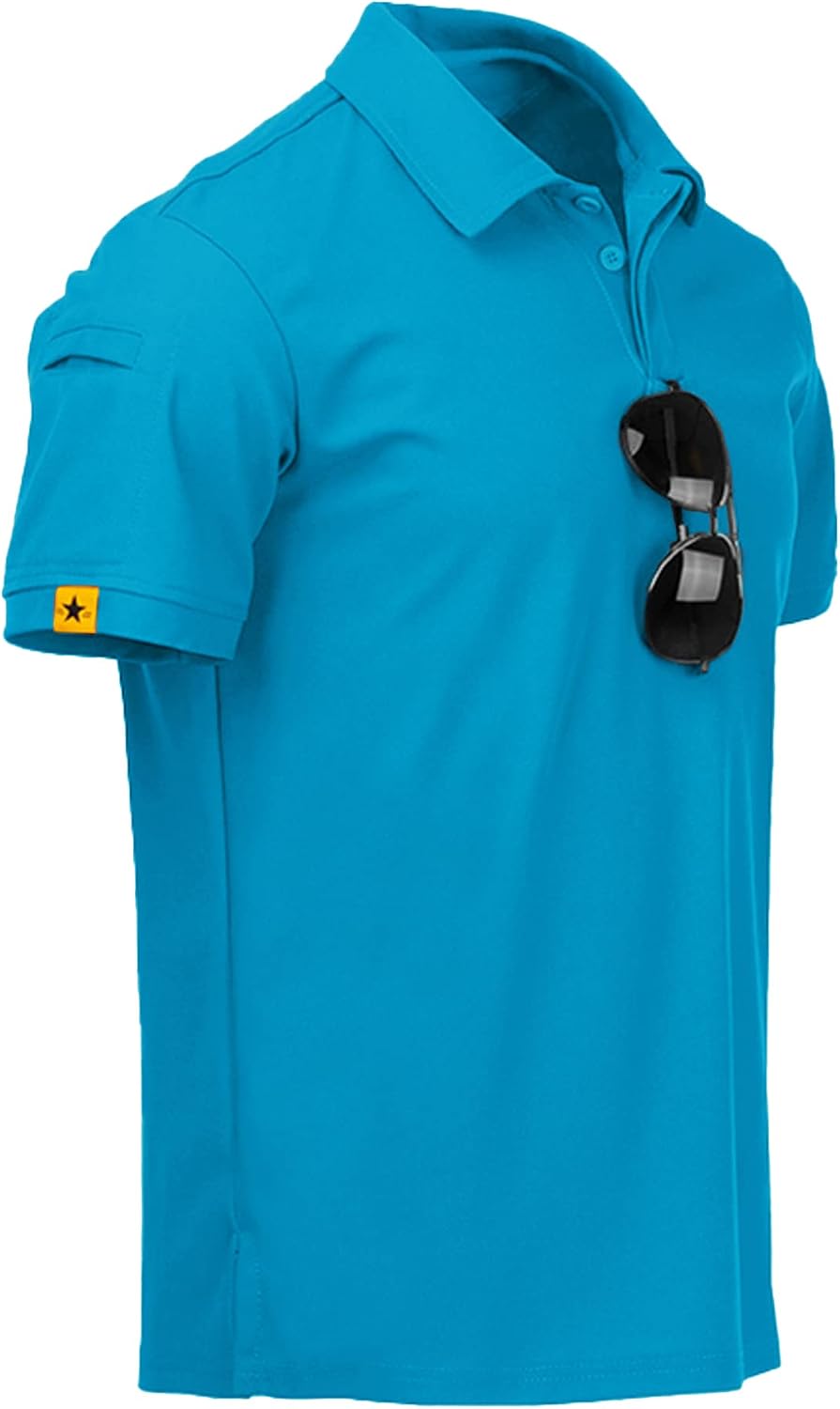 ZITY Mens Polo Shirt Short Sleeve Moisture Wicking Athletic Golf Polos