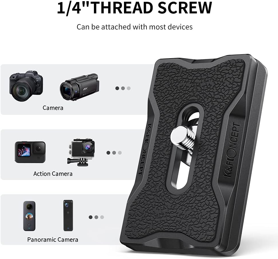 K&F CONCEPT Aluminum Camera Tripod Quick Release Mounting Plate for Tripod