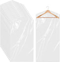 30 Pack Clear Clothes Covers 60x90 cm Plastic Garment Bags for Hanging Clothes Dry Cleaner Bags Hanging Dust-proof Garment Bags for Dry Cleaner, Home Storage, Travel