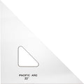 Pacific Arc Drafting Triangle, 22-inch, 45/90 Degrees, Clear Acrylic