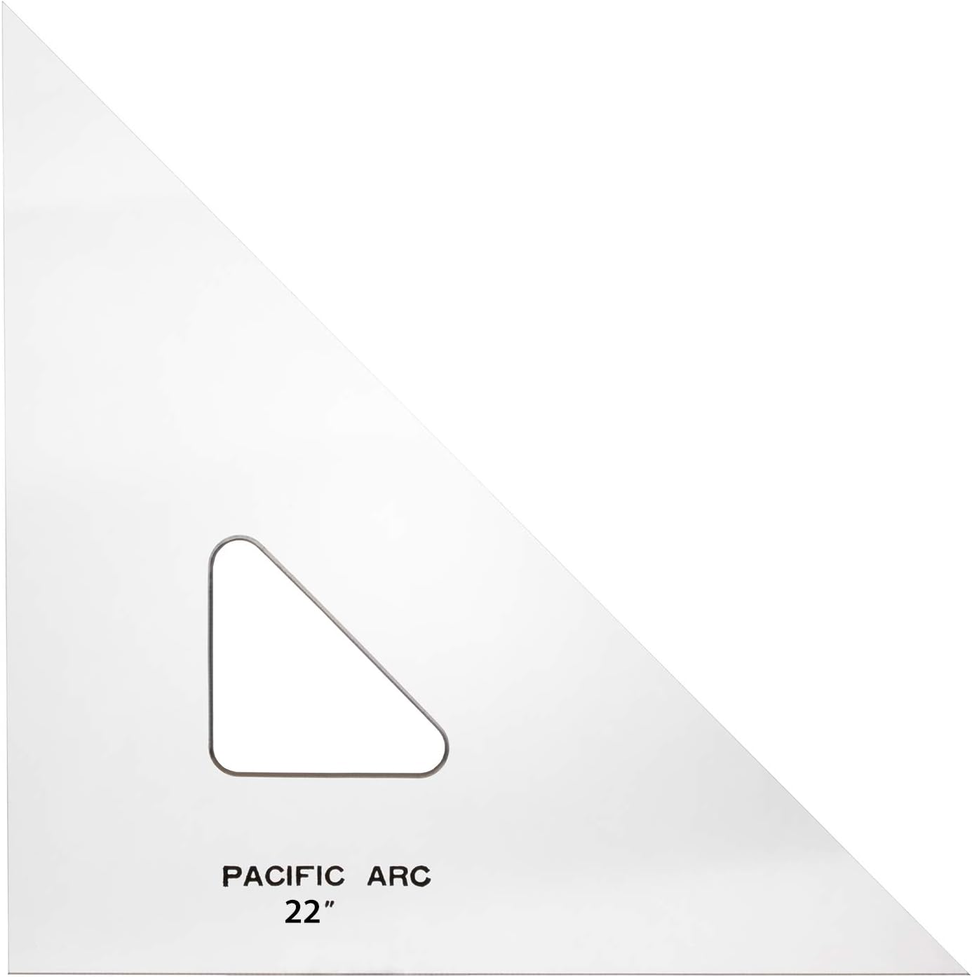 Pacific Arc Drafting Triangle, 22-inch, 45/90 Degrees, Clear Acrylic
