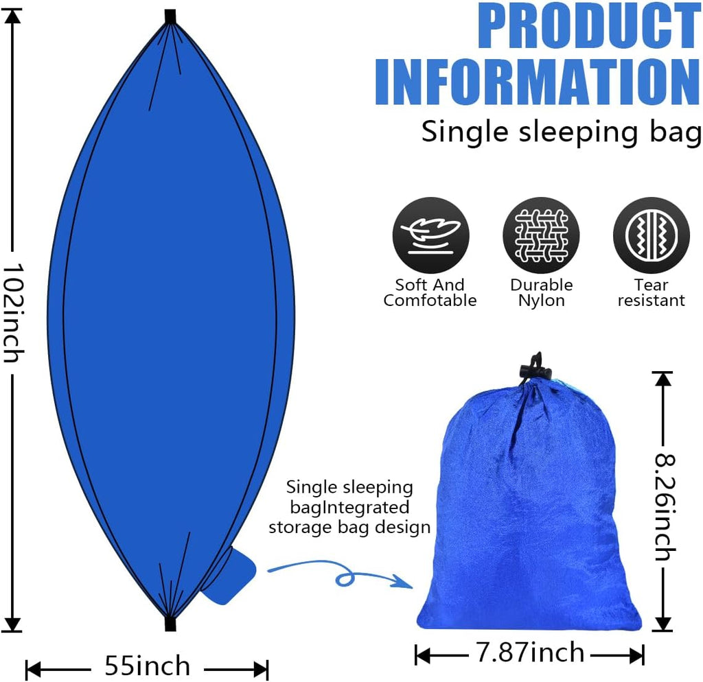 OBTANIM Camping Hammock 500lbs Portable Lightweight Single or Double Hammock with Tree Straps and Carry Bag for Camping Backpacking Hiking Travel Beach Outdoor Indoor (Dark Blue)